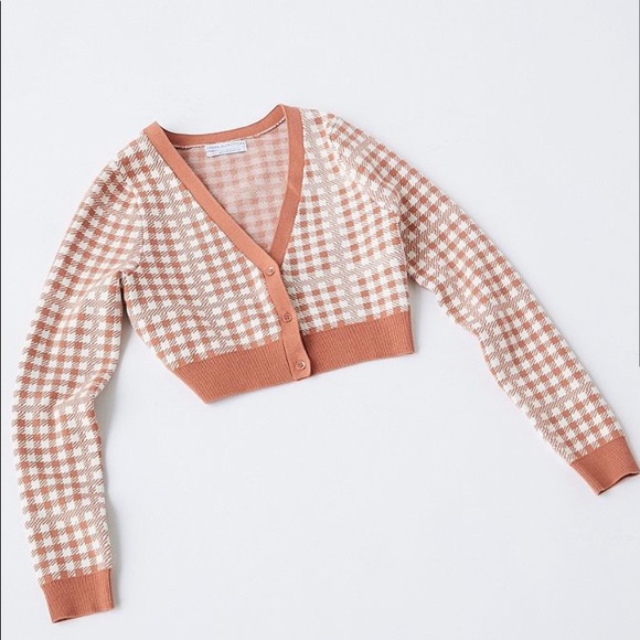 Orange Plaid Cardigan | Poshmark